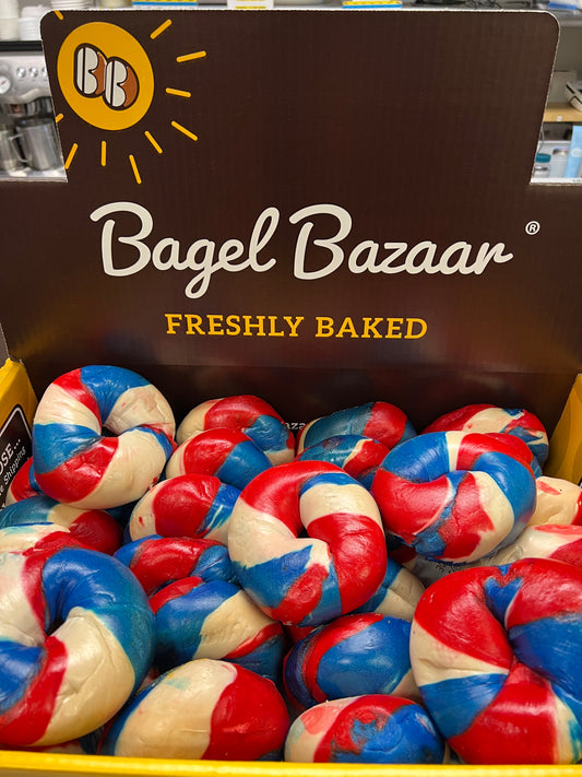 USA Rainbow Bagel Box (12 Bagels)