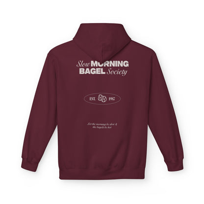 Cozy Morning Bagel Hoodie, Softstyle Unisex Fleece Sweatshirt, Perfect for Brunch Lovers, Gift for Foodies, Casual Wear for Relaxing