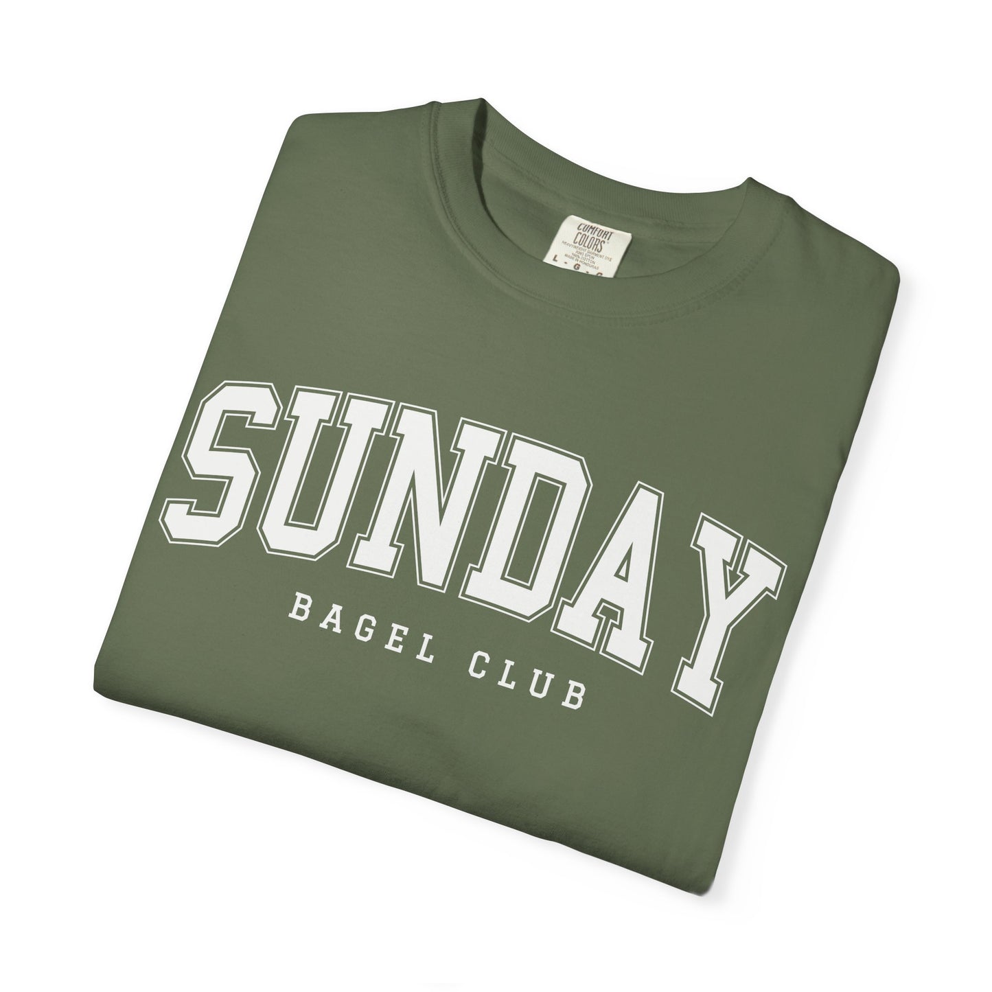 Sunday Bagel Club Collegiate Unisex Garment-Dyed T-shirt