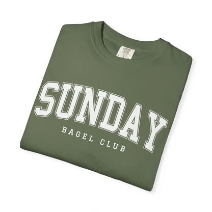 Sunday Bagel Club Collegiate Unisex Garment-Dyed T-shirt