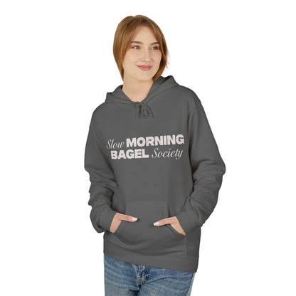 Cozy Morning Bagel Hoodie, Softstyle Unisex Fleece Sweatshirt, Perfect for Brunch Lovers, Gift for Foodies, Casual Wear for Relaxing