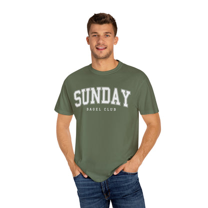 Sunday Bagel Club Collegiate Unisex Garment-Dyed T-shirt