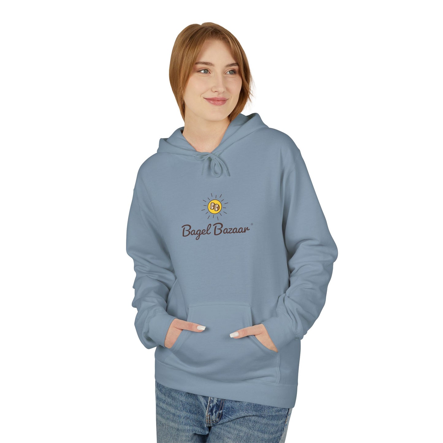 Bagel Bazaar Fleece Hoodie - Cozy Apparel, Perfect for Food Lovers, Birthdays, Casual Outings, Holiday Gifts, Comfortable Layering