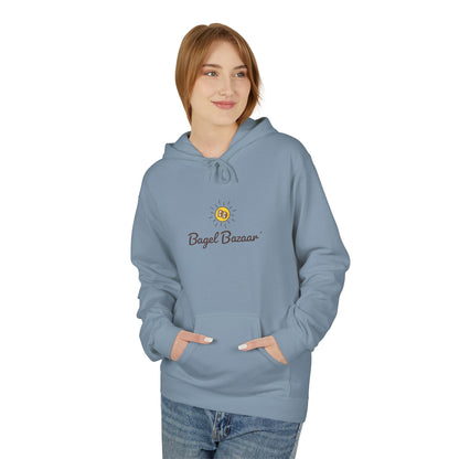 Bagel Bazaar Fleece Hoodie - Cozy Apparel, Perfect for Food Lovers, Birthdays, Casual Outings, Holiday Gifts, Comfortable Layering