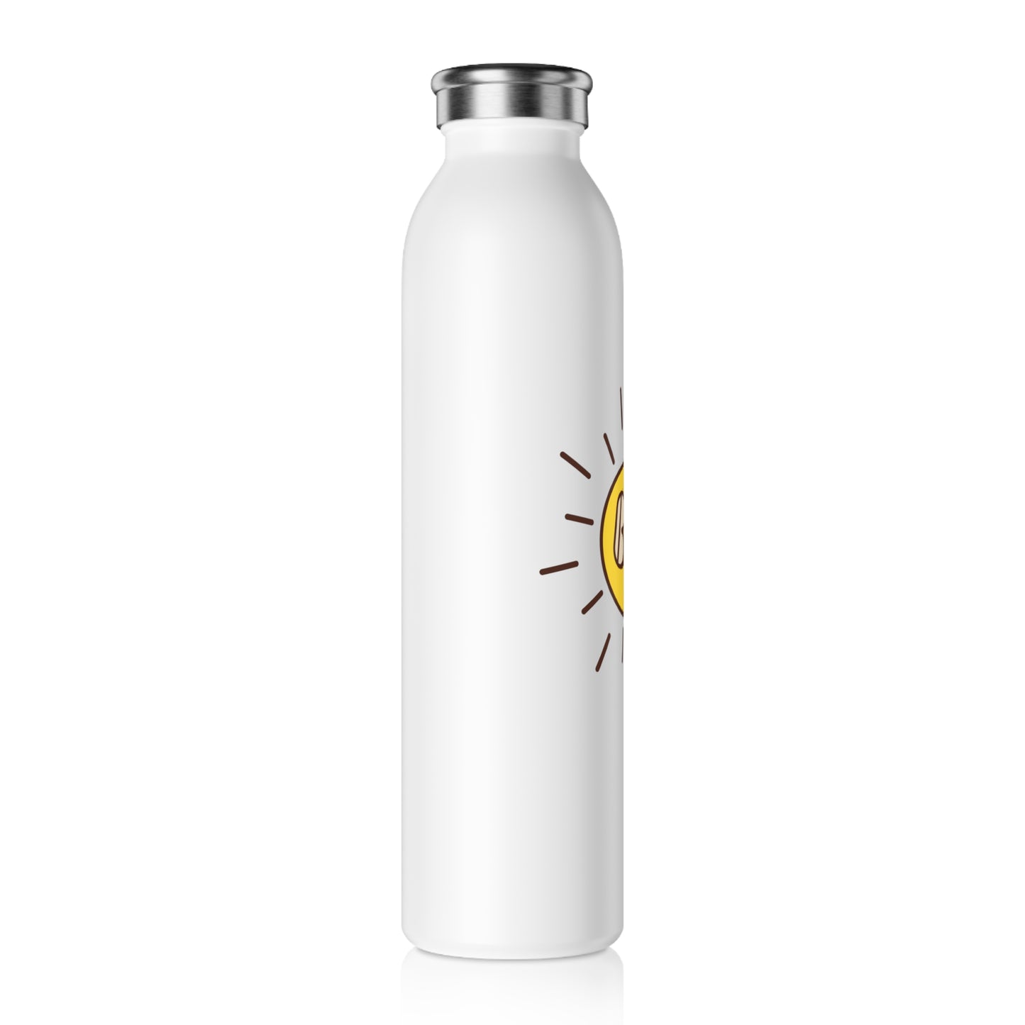 Sunny Vibes Slim Water Bottle – Eco-Friendly, Perfect for Fitness, Travel, Gifts, and Everyday Hydration