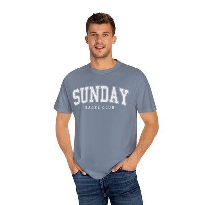 Sunday Bagel Club Collegiate Unisex Garment-Dyed T-shirt