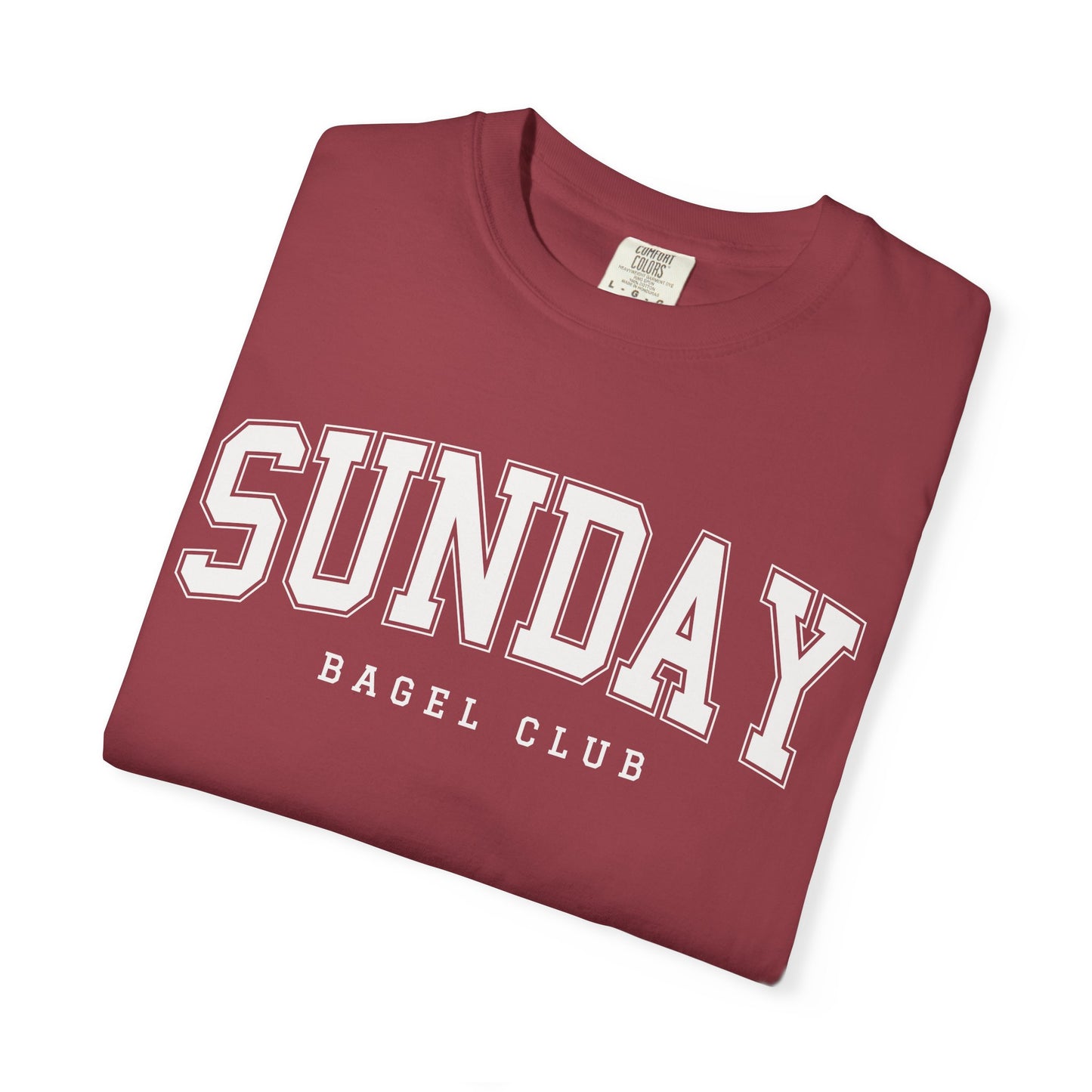 Sunday Bagel Club Collegiate Unisex Garment-Dyed T-shirt