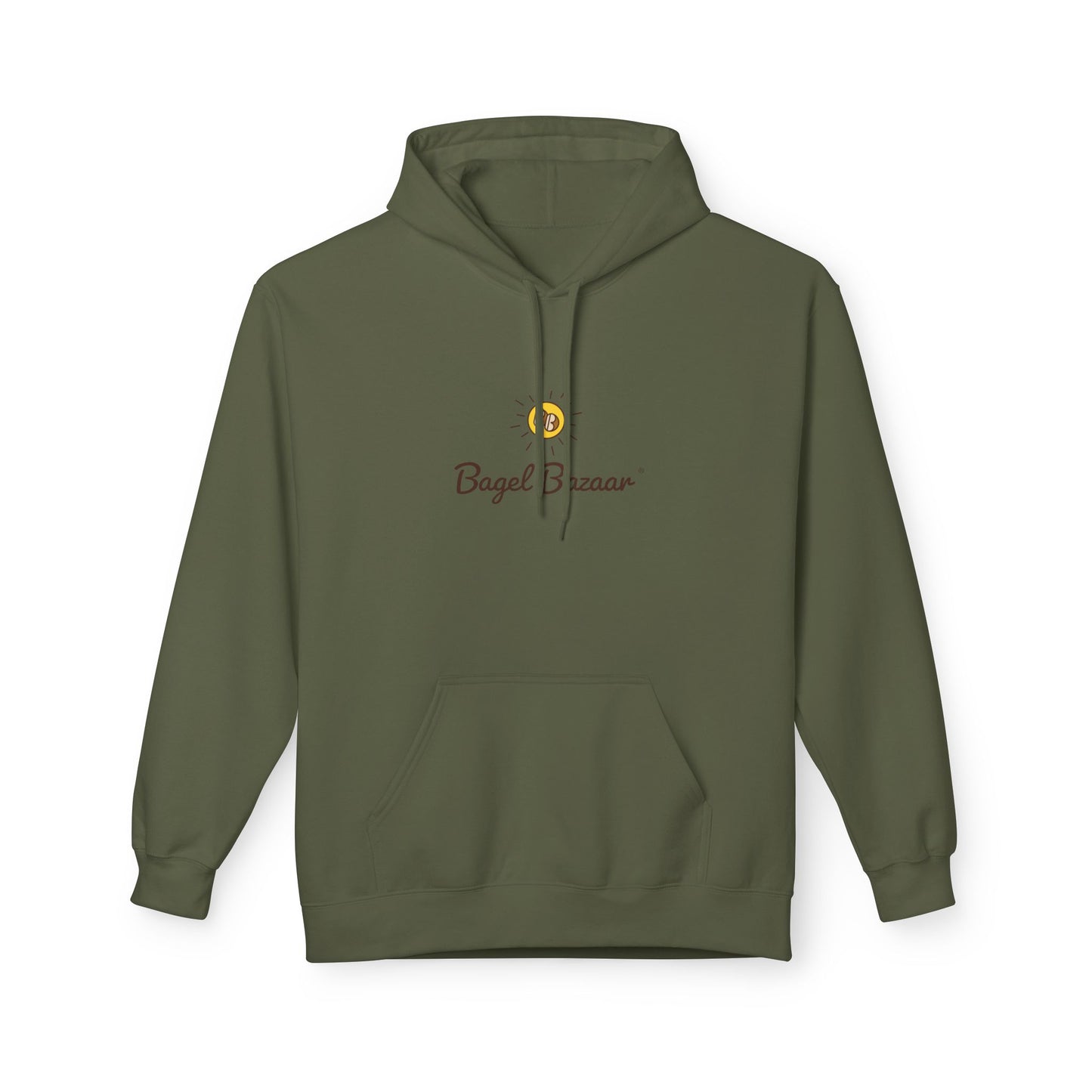 Bagel Bazaar Fleece Hoodie - Cozy Apparel, Perfect for Food Lovers, Birthdays, Casual Outings, Holiday Gifts, Comfortable Layering