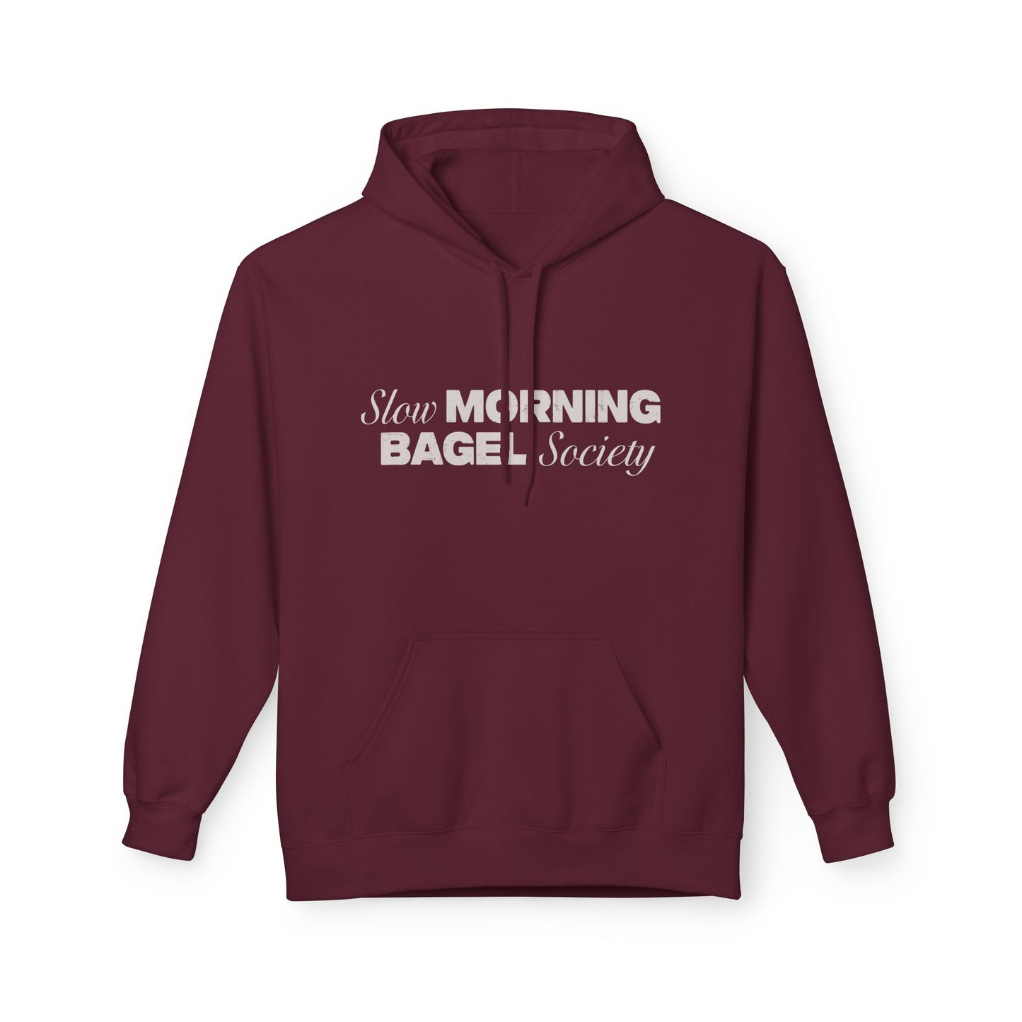 Cozy Morning Bagel Hoodie, Softstyle Unisex Fleece Sweatshirt, Perfect for Brunch Lovers, Gift for Foodies, Casual Wear for Relaxing