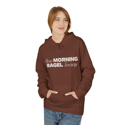 Cozy Morning Bagel Hoodie, Softstyle Unisex Fleece Sweatshirt, Perfect for Brunch Lovers, Gift for Foodies, Casual Wear for Relaxing