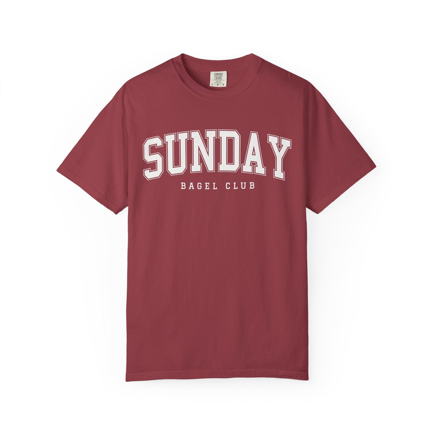 Sunday Bagel Club Collegiate Unisex Garment-Dyed T-shirt