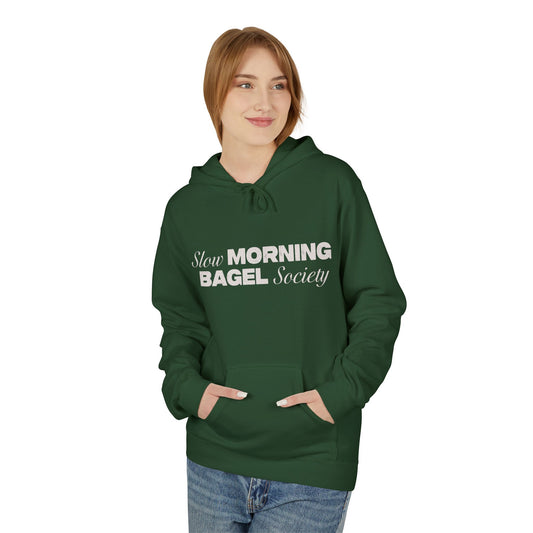 Cozy Morning Bagel Hoodie, Softstyle Unisex Fleece Sweatshirt, Perfect for Brunch Lovers, Gift for Foodies, Casual Wear for Relaxing