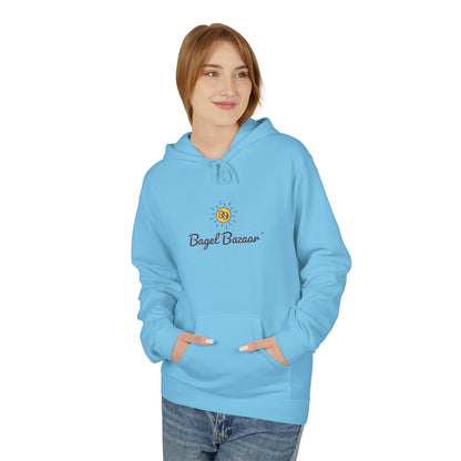 Bagel Bazaar Fleece Hoodie - Cozy Apparel, Perfect for Food Lovers, Birthdays, Casual Outings, Holiday Gifts, Comfortable Layering