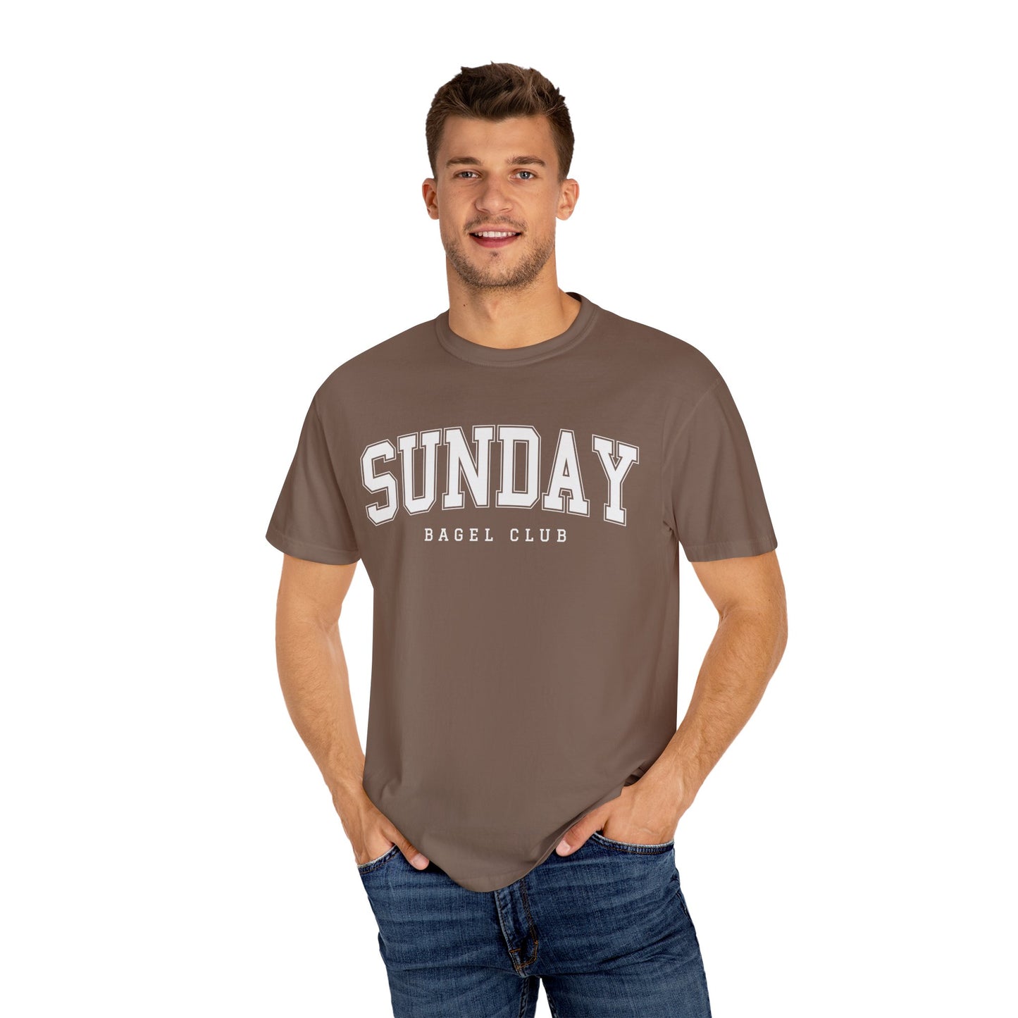 Sunday Bagel Club Collegiate Unisex Garment-Dyed T-shirt