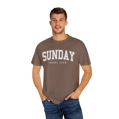 Sunday Bagel Club Collegiate Unisex Garment-Dyed T-shirt