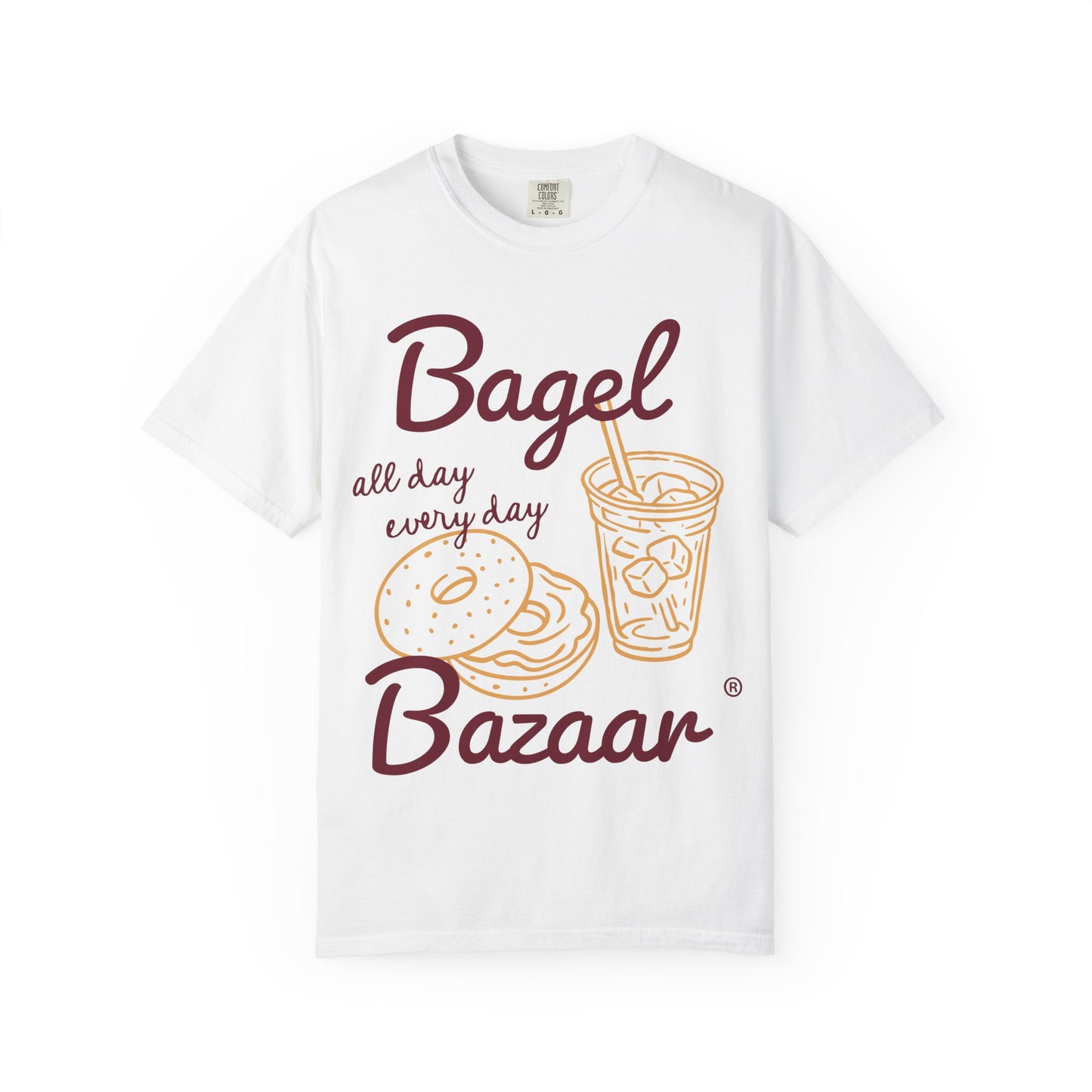 Breakfast Hand Drawn Style Unisex Garment-Dyed T-shirt