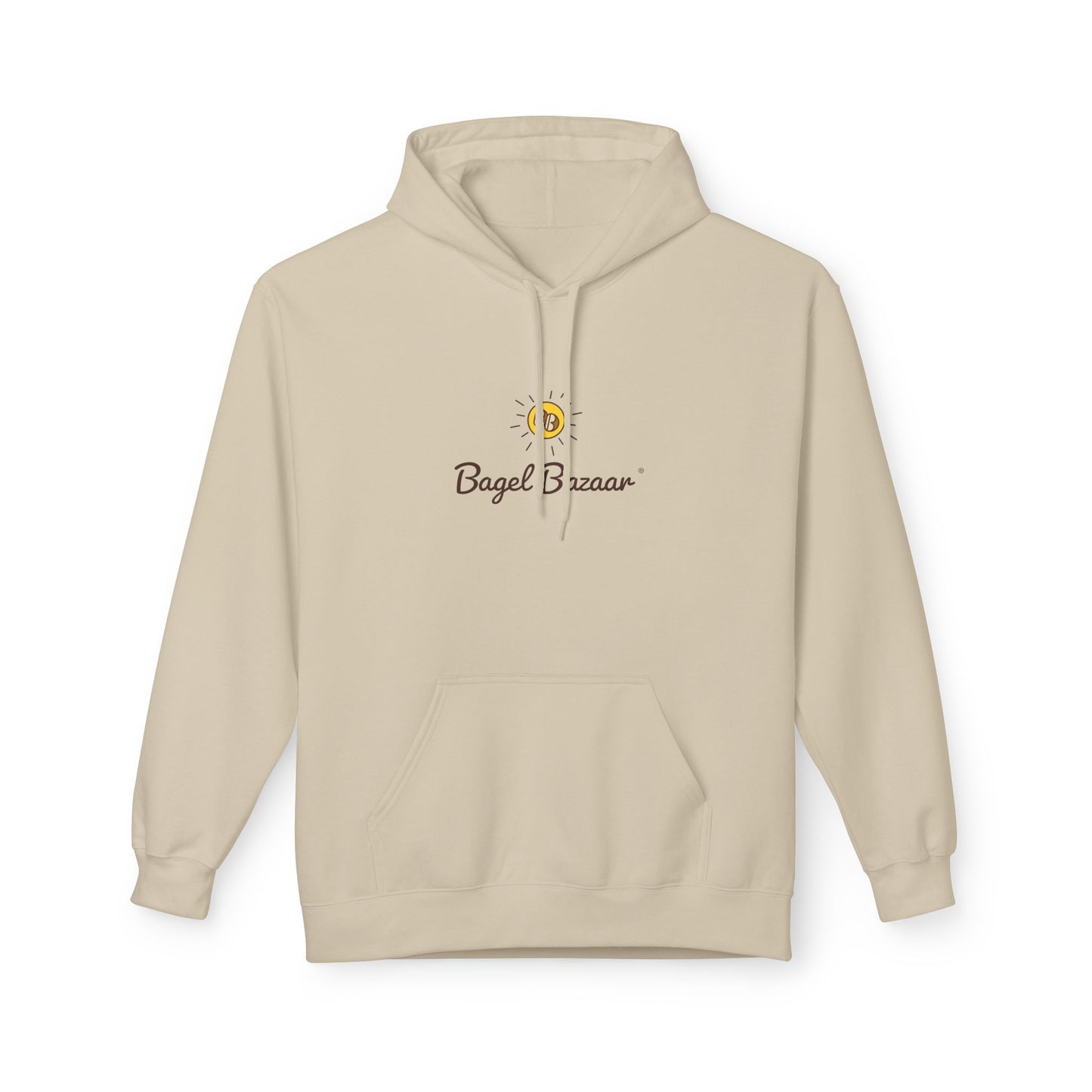 Bagel Bazaar Fleece Hoodie - Cozy Apparel, Perfect for Food Lovers, Birthdays, Casual Outings, Holiday Gifts, Comfortable Layering