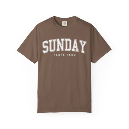 Sunday Bagel Club Collegiate Unisex Garment-Dyed T-shirt