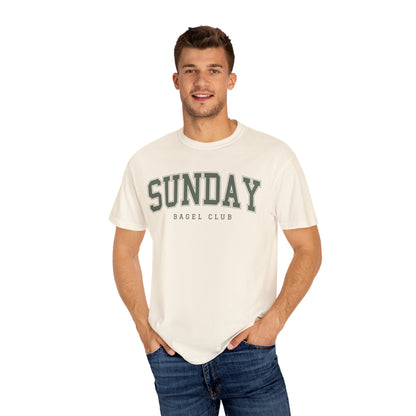 Sunday Bagel Club Collegiate Unisex Garment-Dyed T-shirt