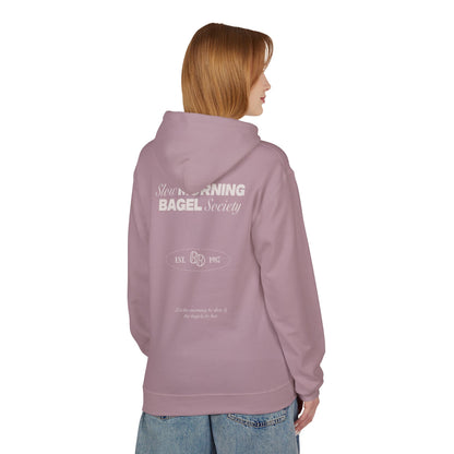 Cozy Morning Bagel Hoodie, Softstyle Unisex Fleece Sweatshirt, Perfect for Brunch Lovers, Gift for Foodies, Casual Wear for Relaxing