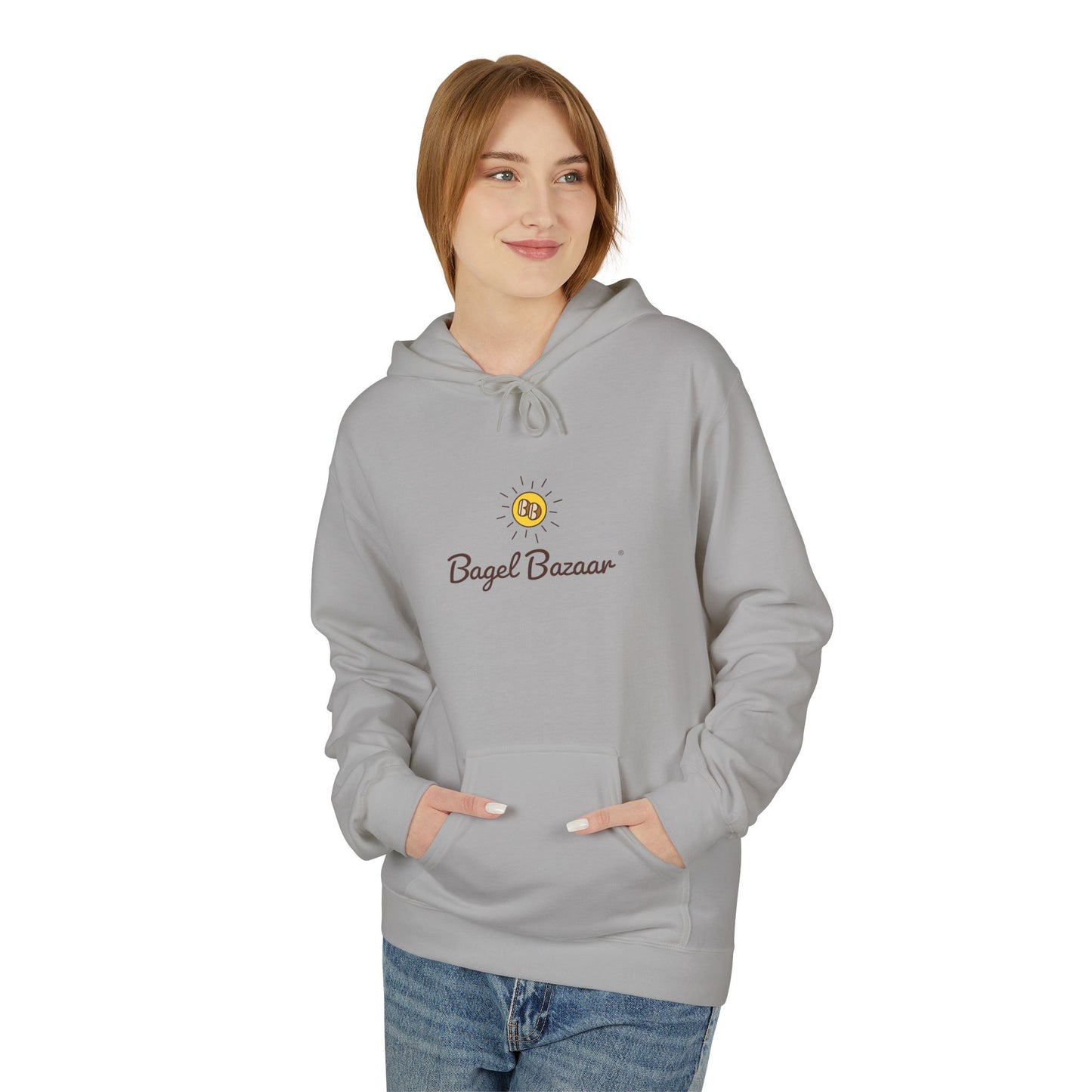 Bagel Bazaar Fleece Hoodie - Cozy Apparel, Perfect for Food Lovers, Birthdays, Casual Outings, Holiday Gifts, Comfortable Layering