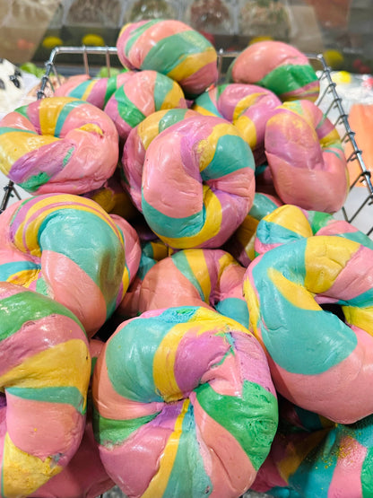 Easter Pastel Rainbow Bagels (12 Bagels)