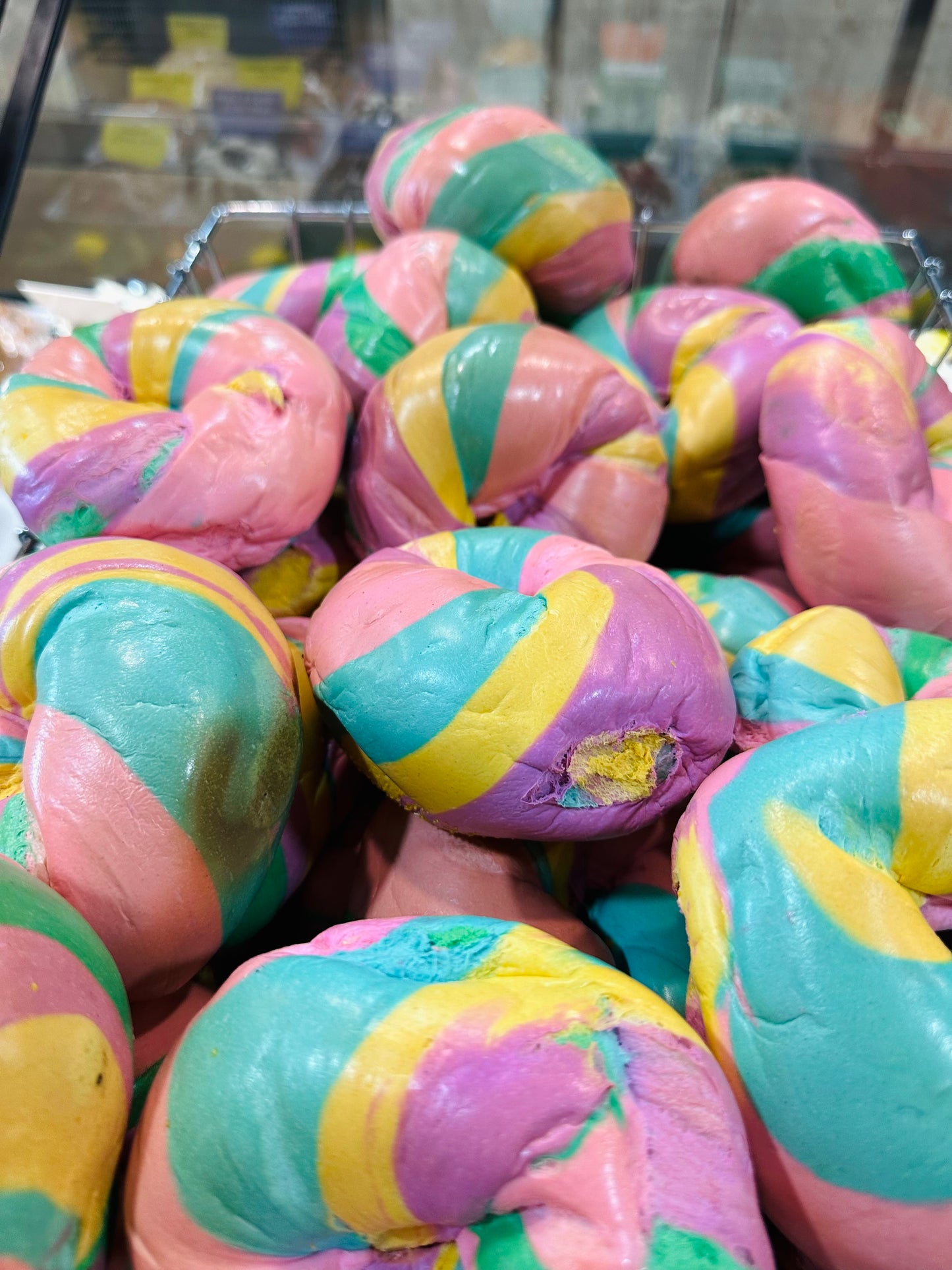 Easter Pastel Rainbow Bagels (12 Bagels)