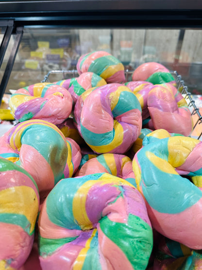 Easter Pastel Rainbow Bagels (12 Bagels)