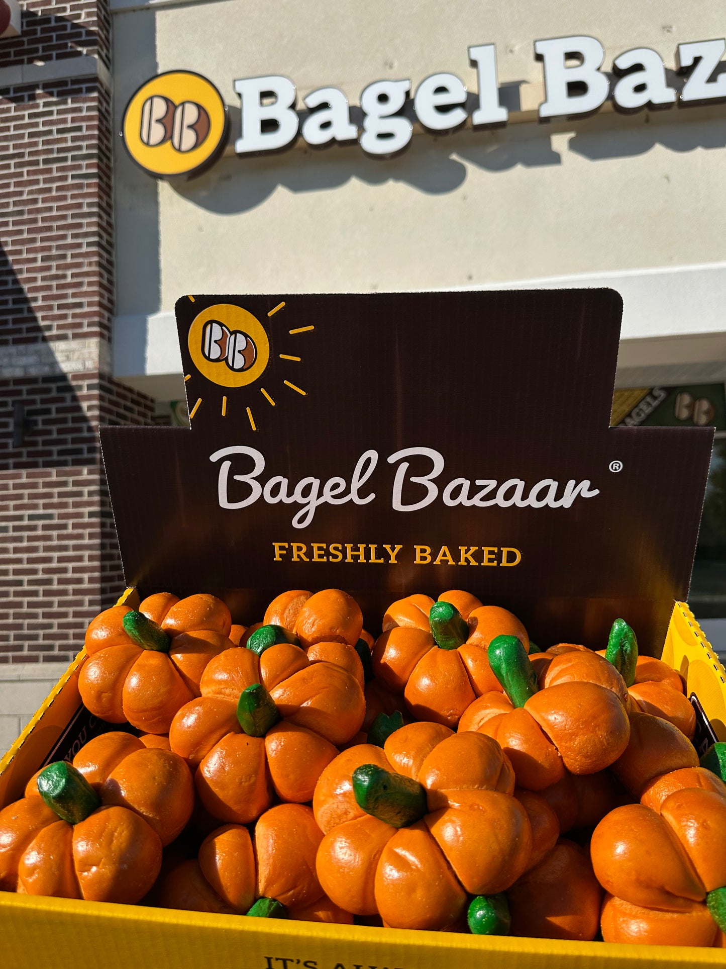 Pumpkin Bagels (12 Bagels)