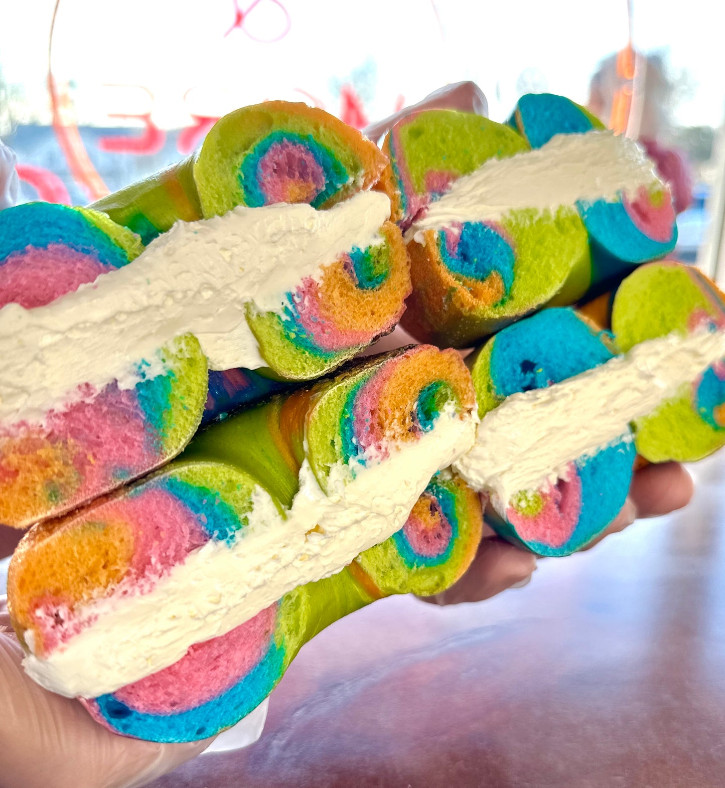 Rainbow Bagel Box